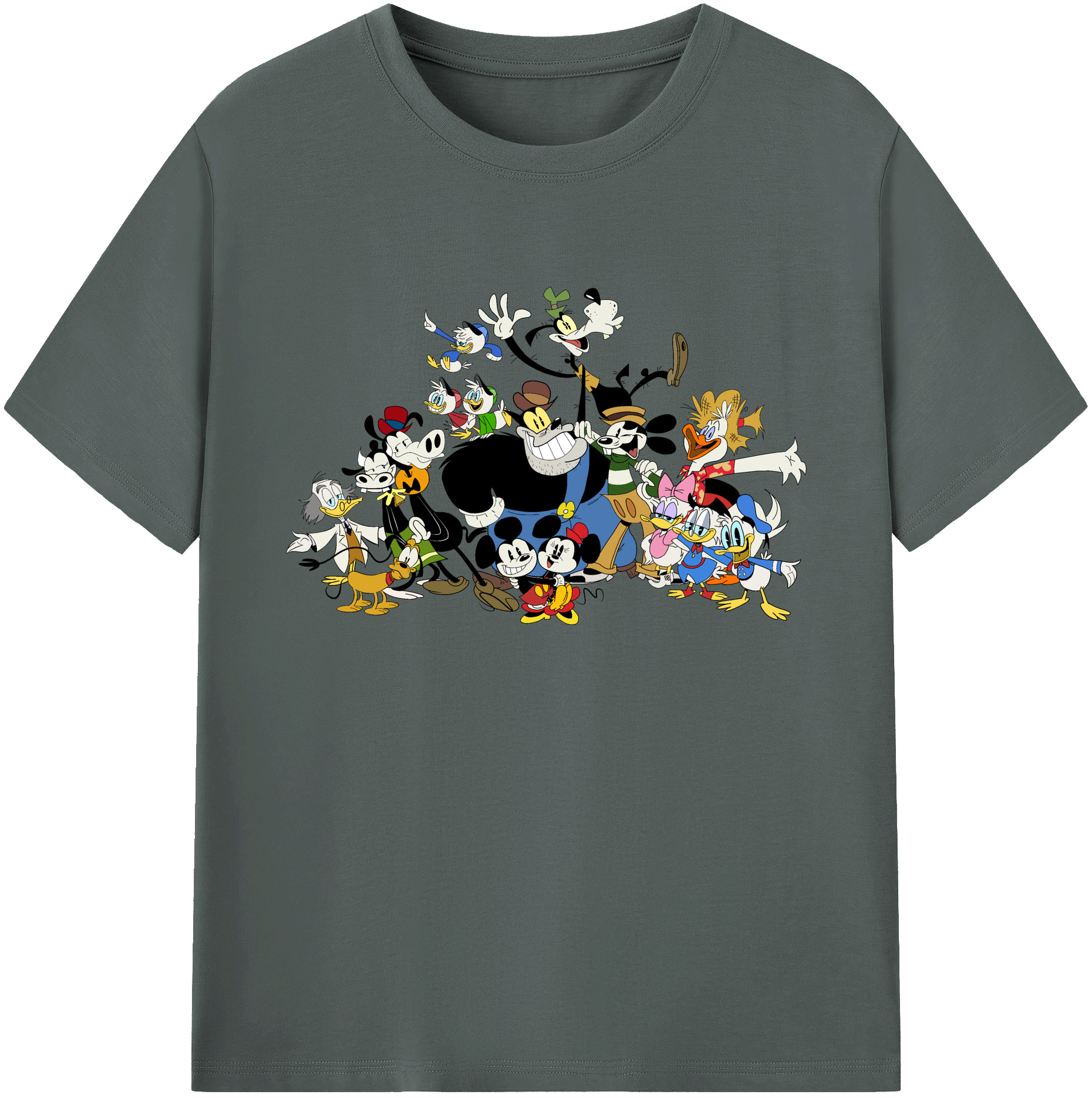 ミッキーマウス Mickey Mouse 綿100％ メンズ半袖Tシャツ｜肌触りやわらか＆通気性